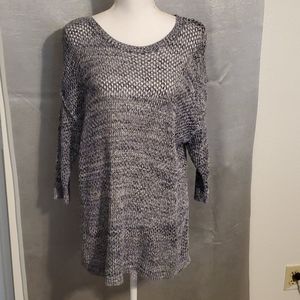 Liz Claiborne Cotton Netted Sweater L